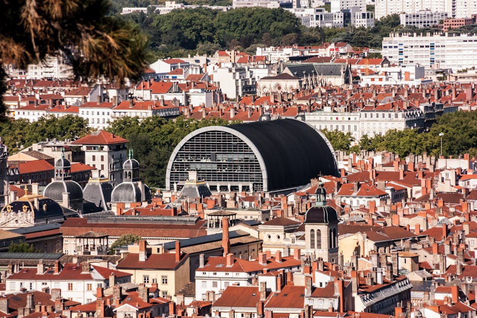 Vue aérienne de Lyon